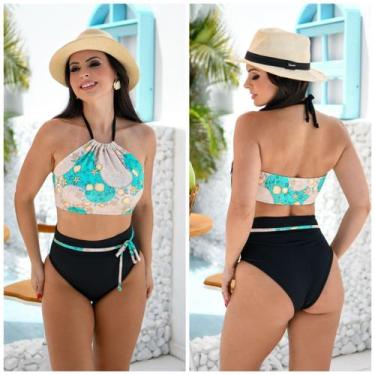 Imagem de biquini hot panst com bojo removivel cazinha cintura alta - modas jesi