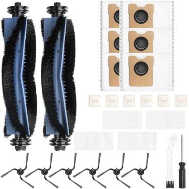 Imagem de Pacote com 26 acessórios de substituição compatíveis com eufy Vacuum OmniC10, 2 Mainbrush 4 filtros, 6 sacos de pó, 6 escovas laterais, 1 escova de limpeza, 1 chave de fenda, 6 palitos perfumados