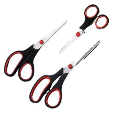 Imagem de Kit 3 ou 5 Tesouras Em Aço Inox Corte Costura Artesanato Domestico e profissional