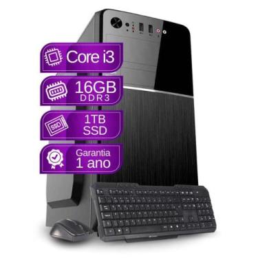 Imagem de Computador CPU Core i3 16GB  1TB ssd kit teclado e mouse  - PC Master