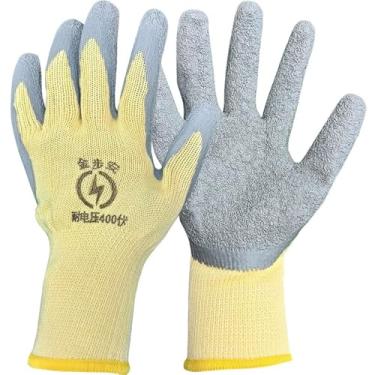 Imagem de Luvas Isoladas Elétricas, Retardantes de Chamas 400V Luvas de Trabalho Com Isolamento de Resistência à Tensão Com Design Antiderrapante de Borracha Luvas de Eletricista Leves