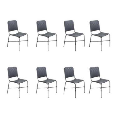 Imagem de Conjunto 8 Cadeiras Área Externa Corda Náutica Fibra Isabela - VerdeCo