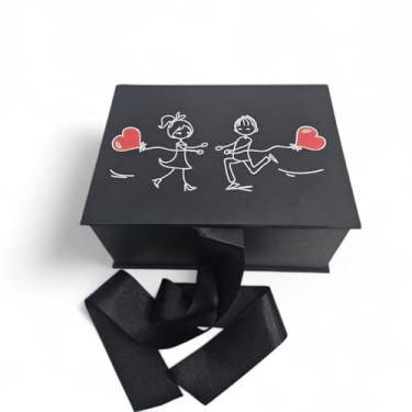 Imagem de Caixa De Presente 21x15x10 Modelo Livro Casal Namorados