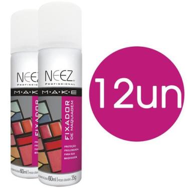 Imagem de Spray Fixador de Maquiagem Neez Profissional 50ml Kit com 12 unidades,