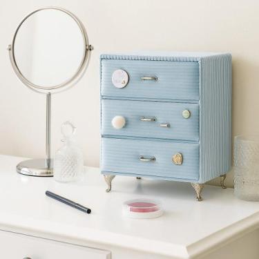 Imagem de Porta Joias E Bijuterias Gaveteiro Em Camurça E Veludo LMZ-MZ40 - Luat