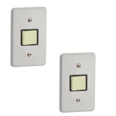 Imagem de Kit 2 Interruptor Bipolar Paralelo 250V Silentoque 2108 Pial