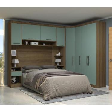 Imagem de Guarda Roupa Dormitório Modulado Paris Casal 1,38 m Canto - Roupeiro L