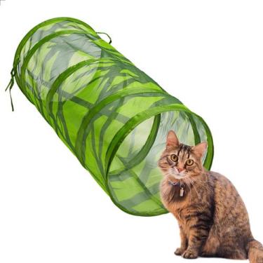 Imagem de Tunel Brinquedo Interativo Gatos Fun Verde Chalesco - American Pets, V