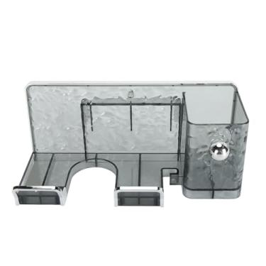 Imagem de Generic Suporte para Secador de Cabelo, Unidade de Armazenamento de água de água Organizador de Secador de Cabelo Plástico Espessado, Forte Adesivo de Carga Forte Rolamento de Carga para Banheiro (Cinza transparente)