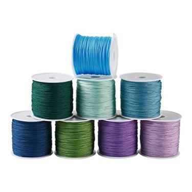 Imagem de PH PandaHall 8 Rolos De Cordas Nylon Trançadas Coloridas 0,8 Mm, Fio Contas Kumihimo Para Fazer Nós Chineses, Pulseiras, Pingentes E Borlas Macramê