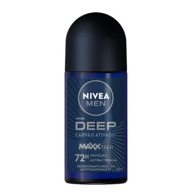 Imagem de Desodorante Antitranspirante Roll-On Nivea Men Deep Carvão Ativado 50ml