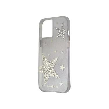 Imagem de Case-Mate - Superstar transparente – Capa para iPhone 12 Pro Max (5G) – Estrelas de strass em relevo – Proteção contra quedas de 3 m – Antimicrobiano – 16 cm – Superstar transparente