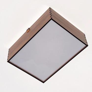 Imagem de Lustre plafon retangular 30cm 1 lâmpada - Fábrica de Utilidades, Imbui