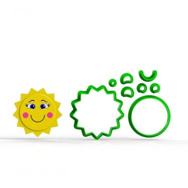 Imagem de Cortador Sol Solzinho Feliz Modular Tamanho 4 Cm