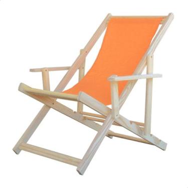 Imagem de Espreguiçadeira Dobrável para Piscina ou Varanda - Madeira Maciça, Com