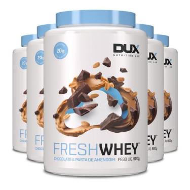 Imagem de Kit 5 Freshwhey Dux Chocolate E Pasta De Amendoim 900G