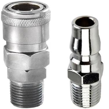 Imagem de Engate rapido macho rosca 1/2 e pino 1/4 para ar comprimido - AKME