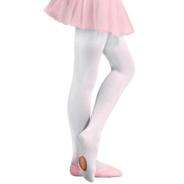 Imagem de Meia Calça Infantil Ballet com Abertura Selene Fio 40 9585, Branco, M