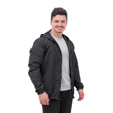 Imagem de Jaqueta Corta Vento Casaco Ziper Blusa Feminina e Masculina com capuz 