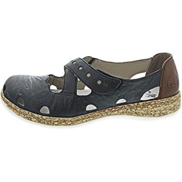 Imagem de Rieker 46356-14 DAISDOLY Sapatos Mary Jane femininos azul-marinho, Azul, 5.5