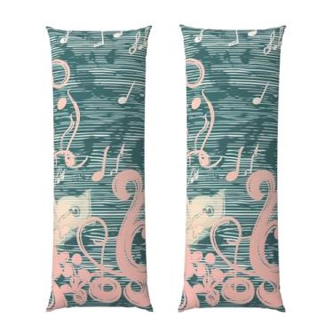 Imagem de Capa de travesseiro corporal com zíper oculto, fronha longa de microfibra macia e respirável para travesseiro corporal, capas de travesseiro Dream Note para dormir, presente de cama, capa de