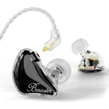 Imagem de Generic Fones De Ouvido Intra-Auriculares Com Monitor, Iem Três Drivers E Graves Potentes, Isolamento Ruído, Estéreo Alta Fidelidade Fio Para Músicos, Cantores, Bateristas (Preto)