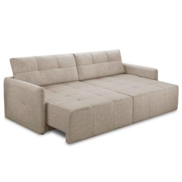 Imagem de Sofá Cama Retrátil Para Sala de Estar 3 Lugares 202cm Galileu F04 Linh