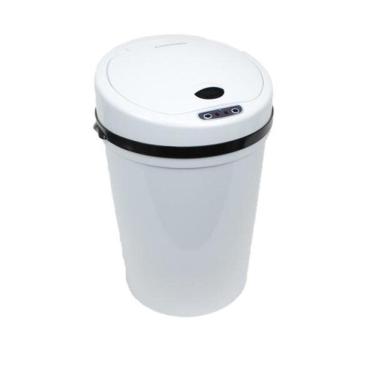 Imagem de Lixeira Automatica 9 Litros Com Sensor De Abertura Grande Para Banheiro E Cozinha Branca Luxo