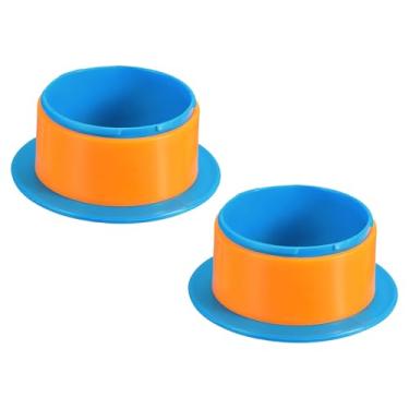 Imagem de PATIKIL Alça retrátil de 10 cm, 2 peças, dispensador de filme elástico de plástico para embalagem móvel de 76 mm acima do núcleo de móveis, azul