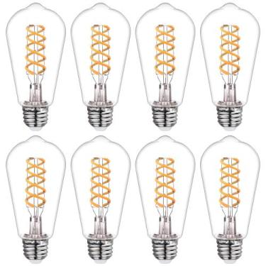 Imagem de Lâmpadas LED Edison loongpopo ST19 (ST58), pacote com 8 unidades, 6W 2