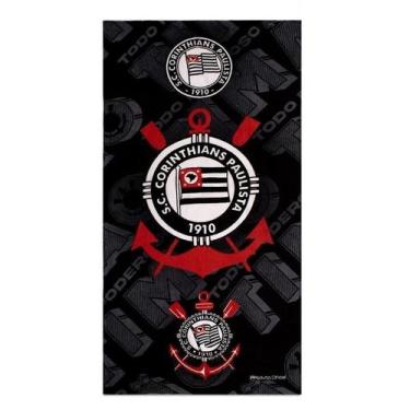 Imagem de Toalha De Banho Time Buettner Aveludada 70X140Cm Corinthians