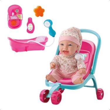Imagem de Boneca Babilina Menina Hora do Banho Carrinho Passeio