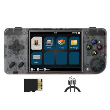Imagem de RG28XX Handheld Game Console Retro 2.83-inch Screen Video Game Player 64G TF Card Preinstalled 5000+ Games 3100mAh Battery(Black Transparent)