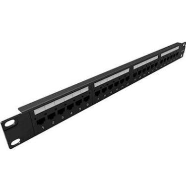 Imagem de Patch Panel 24 Portas CAT6 UTP, Certifica Fluke RJ45