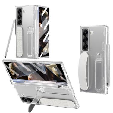 Imagem de Eilkmcre Capa para Samsung Galaxy Z Fold 7 com suporte para caneta S e Stylus, capa de proteção de dobradiça com protetor de tela, alça de mão, suporte à prova de choque, capa fina para Galaxy Z Fold