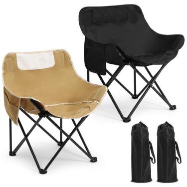 Imagem de Cadeira de acampamento compacta Seeloowy portátil dobrável 150 kg