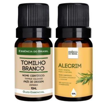 Imagem de Kit Óleo Essencial Tomilho + Alecrim 10ml - Natural - Essência Do Bras
