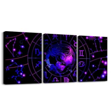 Imagem de Feelyou Arte de parede em tela Gêmeos para sala de estar, quarto, 30,5 x 40,6 cm x 3 peças, decoração de parede para decoração de casa, banheiro, crianças, meninos, meninas, boêmio, estilo exótico, 12