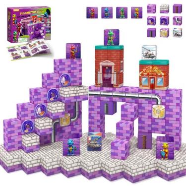 Imagem de Cubos de construção magnéticos Girigi Adventure Games 48 unidades a ma