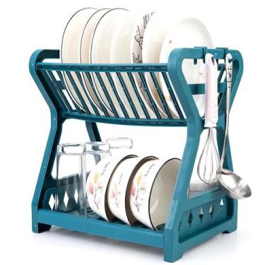 Imagem de Escorredor De Pratos Duplo Desmontável 12 Pratos - Tesla Store