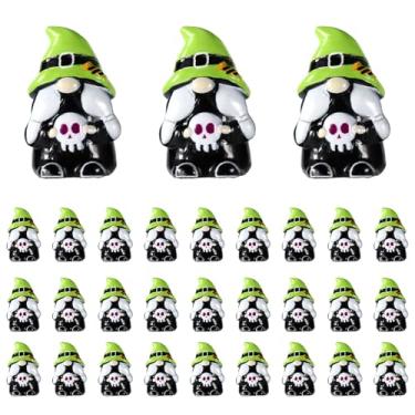Imagem de 30un Mini Gnomos, Gnomos Fofos Resina para o Halloween Pequenos e Engraçados Brinquedos Resina Adequados para Jardim Ao Ar Livre Pátio Relvado Decoração (Estilo Caveira)