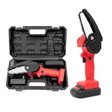 Imagem de Mini Motosserra Elétrica Recarregável 500w Bateria de 24volts Bivolt -