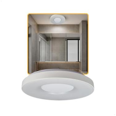 Imagem de Plafon LED Sobrepor 36W Multicor Bivolt – Redondo, 3 Cores de Luz (Branco Quente/Neutro/Frio) – Design Moderno Branco e Dourado – Ideal para Sala, Quarto, Cozinha
