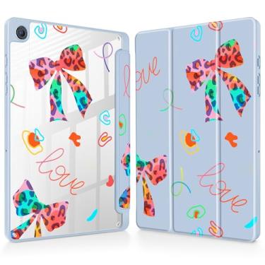 Imagem de Mektron Capa para Samsung Galaxy Tab A9+/A9 Plus 11 polegadas modelo 2024 (SM-X210/X216/X218) com suporte para caneta S, capa fina transparente + suporte de três dobras + despertar/hibernar