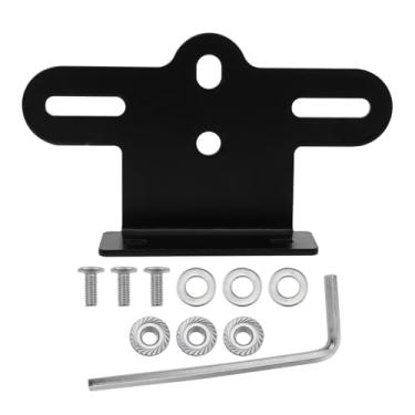 Imagem de Xhziy 1 peça de placa de montagem em forma de L refletor de bicicleta traseira moldura de montagem refletor resistente instalação com parafusos, arruelas e chaves inglesas