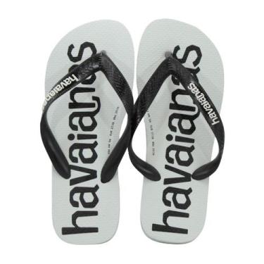 Imagem de Chinelo Havaianas Top Logomania II Branco/Preto, Pb, 3624 branco, Pto,