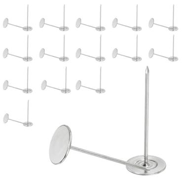 Imagem de YELARXI Tachinhas de unhas de estofamento, pregos para móveis, cabeça chata, 3/4 x 2, alfinetes de polegar vintage para pendurar na parede, escritório, decoração de casa/móveis/foto) 0,2 cm A, 30