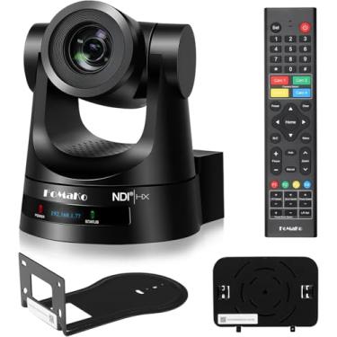Imagem de FoMaKo NDI PTZ Camera 30X Optical Zoom NDI Camera with HDMI 3G-SDI IP Live Streaming PTZ Camera for Church Worship Video Production Education Events PoE 1080P 60FPS for vMix OBS Wirecast (KN30A Black)