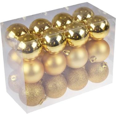 Imagem de DITK-U 24 peças bolas de árvore de natal 3 cm fosco glitter bolas de natal ornamentos de árvore de natal decoração de árvore brilhante para árvore pequena à prova de destruição árvore árvore árvore de