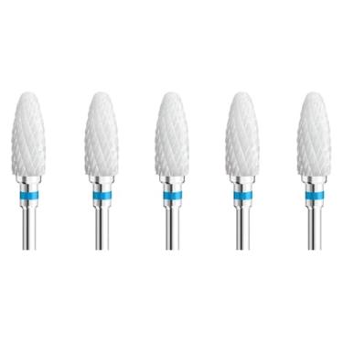 Imagem de 5 peças de cerâmica para arte de unhas, cortador rotativo, aparelho de limpeza para manicure, acessórios de máquina de trituração de unhas, ferramenta de gel de unha